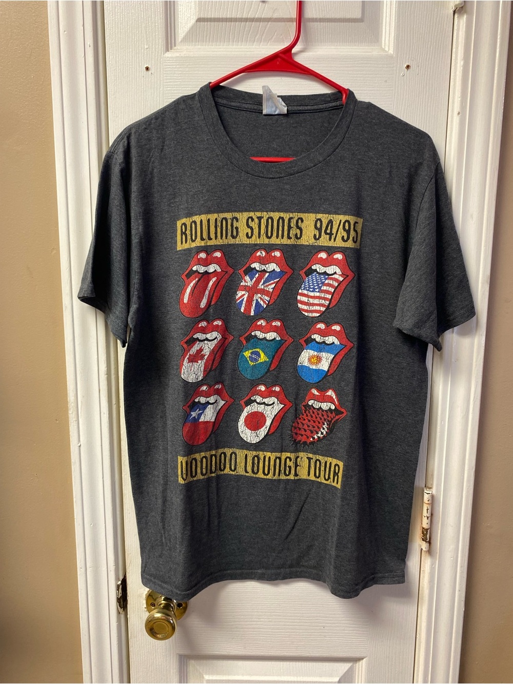 Port and Company Charcoal Rolling Stones 94/95 Voodoo Lounge Tour Graphic Tee